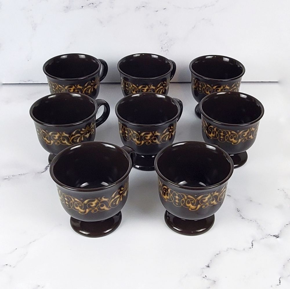 Vintage Franciscan Earthenware Footed Coffee Cups